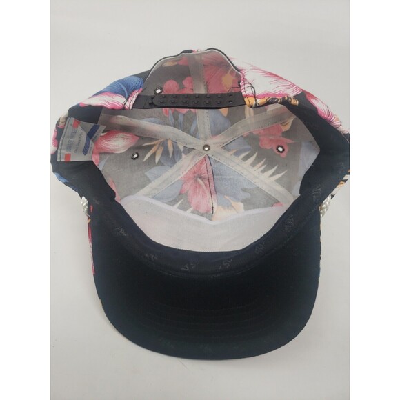 San Sun Vintage Sun Land Beef Co Hawaiian Print Snapback Hat Braided Cord NOS - Picture 12 of 14